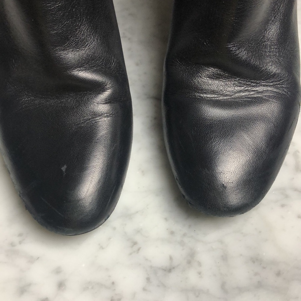 Yves Saint Laurent Women's Black Leather Ankle Boots - Picture 5 of 16